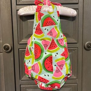 Watermelon Baby Girl Romper Size 6-12 months.